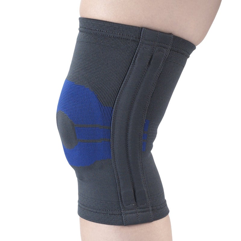 OTC Knee Brace Compression Recovery Gel Insert Flexible Side Stays Medium